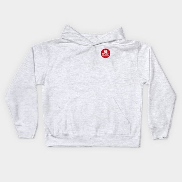 Front Red Circle Logo Kids Hoodie by SDCHM